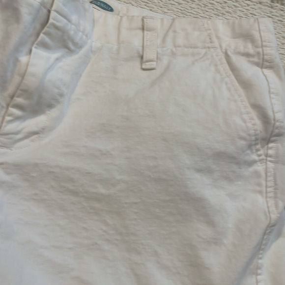 Vintage Y2K Old Navy white shorts 100% cotton pockets belt loops womens size 10 - Picture 3 of 12